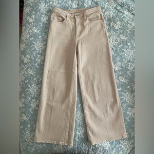 AG Etta High Waist Pink High-Rise Wide Crop